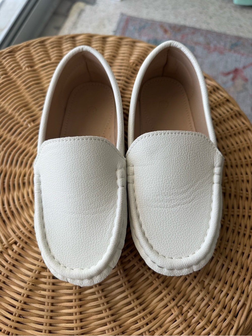 Kids White Slip-On Loafers - Comfortable Casual Shoes